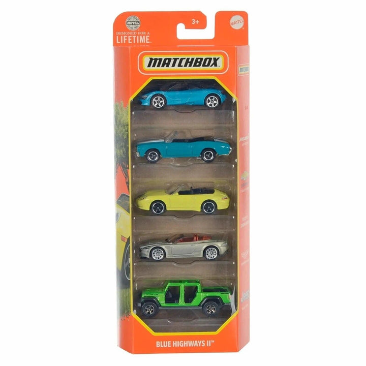 Matchbox 5 Pack Vehicles Basic Series Die-Cast Metal Cars 1:64