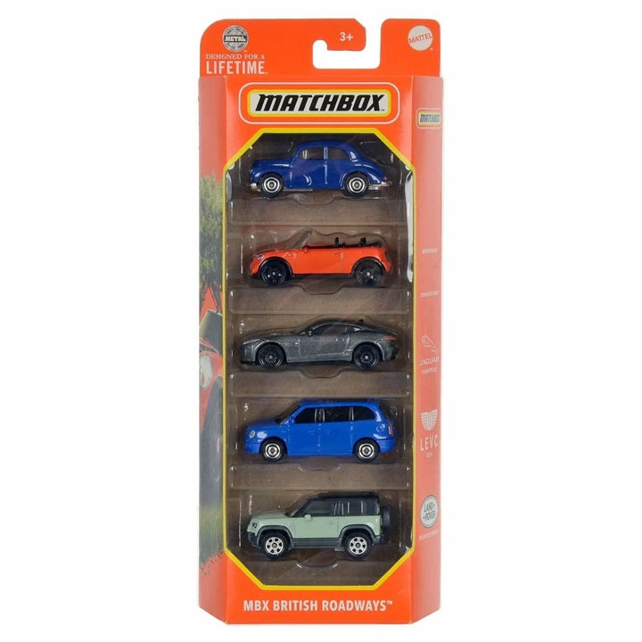 Matchbox 5 Pack Vehicles Basic Series Die-Cast Metal Cars 1:64