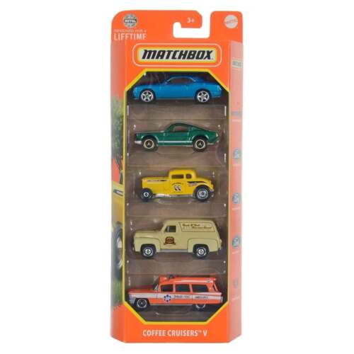 Matchbox 5 Pack Vehicles Basic Series Die-Cast Metal Cars 1:64