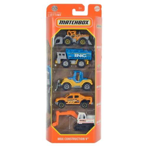 Matchbox 5 Pack Vehicles Basic Series Die-Cast Metal Cars 1:64