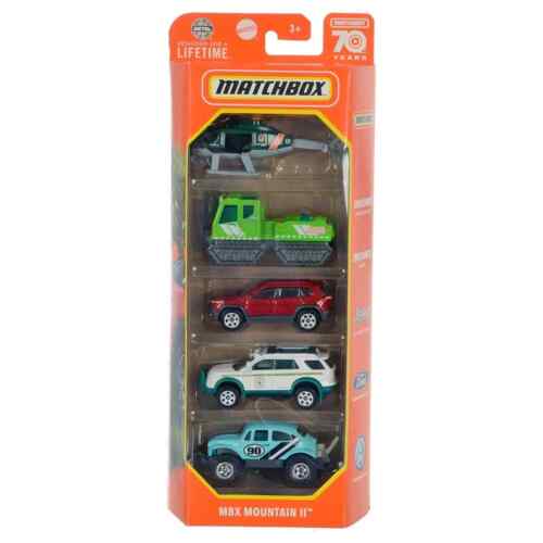 Matchbox 5 Pack Vehicles Basic Series Die-Cast Metal Cars 1:64