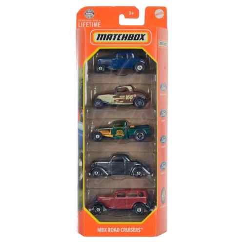 Matchbox 5 Pack Vehicles Basic Series Die-Cast Metal Cars 1:64