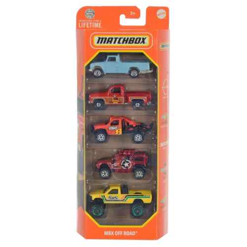Matchbox 5 Pack Vehicles Basic Series Die-Cast Metal Cars 1:64