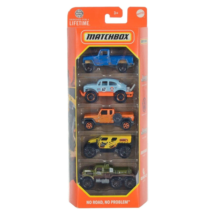 Matchbox 5 Pack Vehicles Basic Series Die-Cast Metal Cars 1:64
