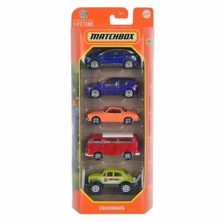 Matchbox 5 Pack Vehicles Basic Series Die-Cast Metal Cars 1:64
