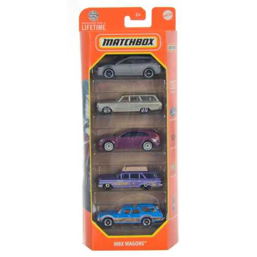 Matchbox 5 Pack Vehicles Basic Series Die-Cast Metal Cars 1:64