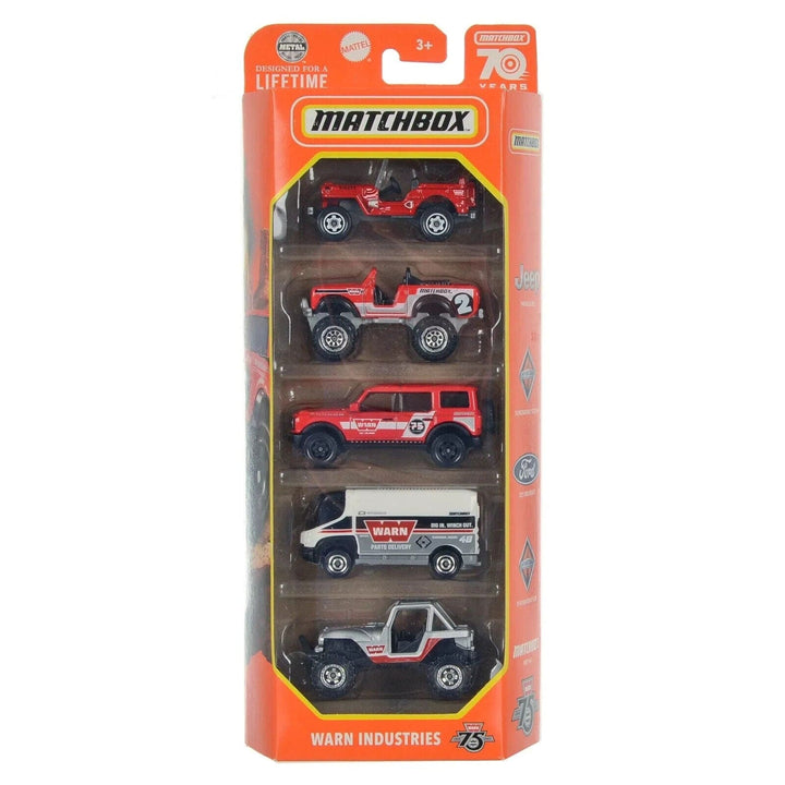 Matchbox 5 Pack Vehicles Basic Series Die-Cast Metal Cars 1:64
