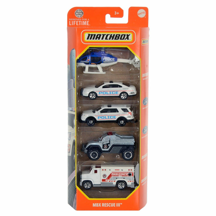 Matchbox 5 Pack Vehicles Basic Series Die-Cast Metal Cars 1:64