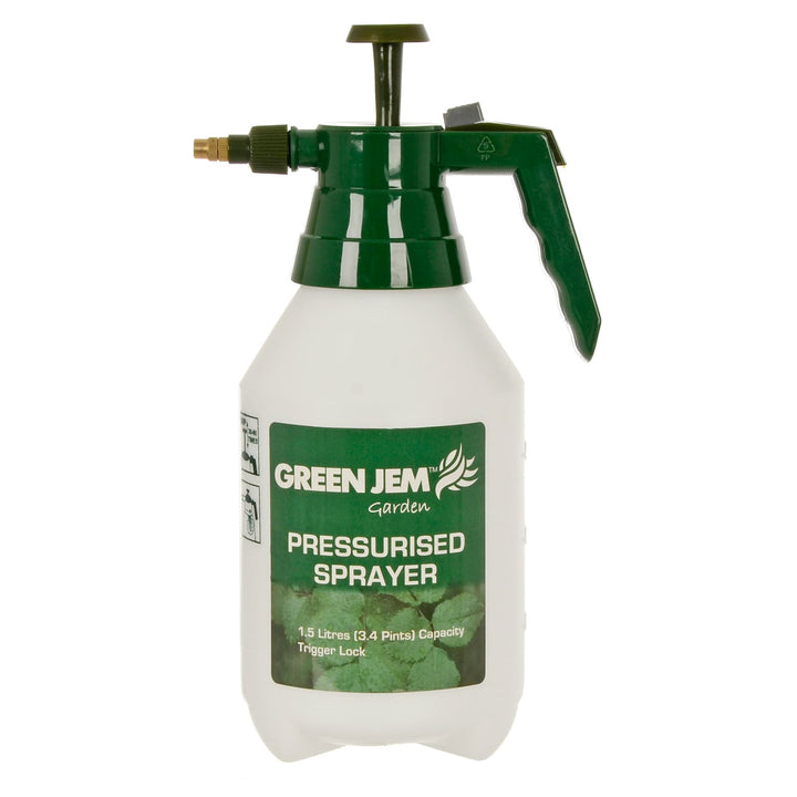 Green Jem Garden pressurised sprayer with pump action and  1.5 Litre capacity