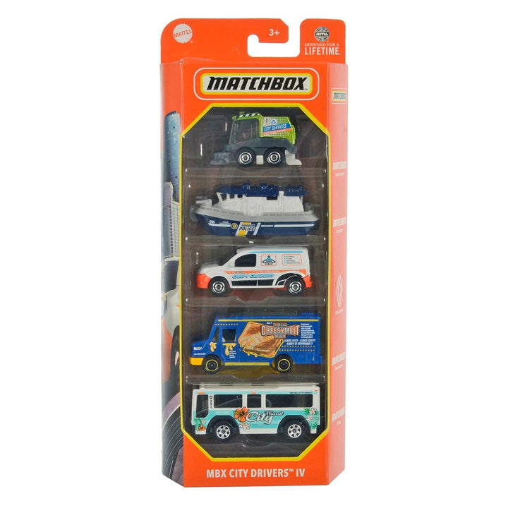 Matchbox pack of 5 City Drivers IV diecast vehicles