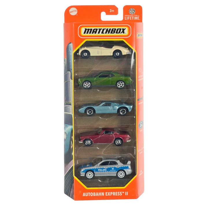 Matchbox pack of 5 Autobahn Express II die-cast cars