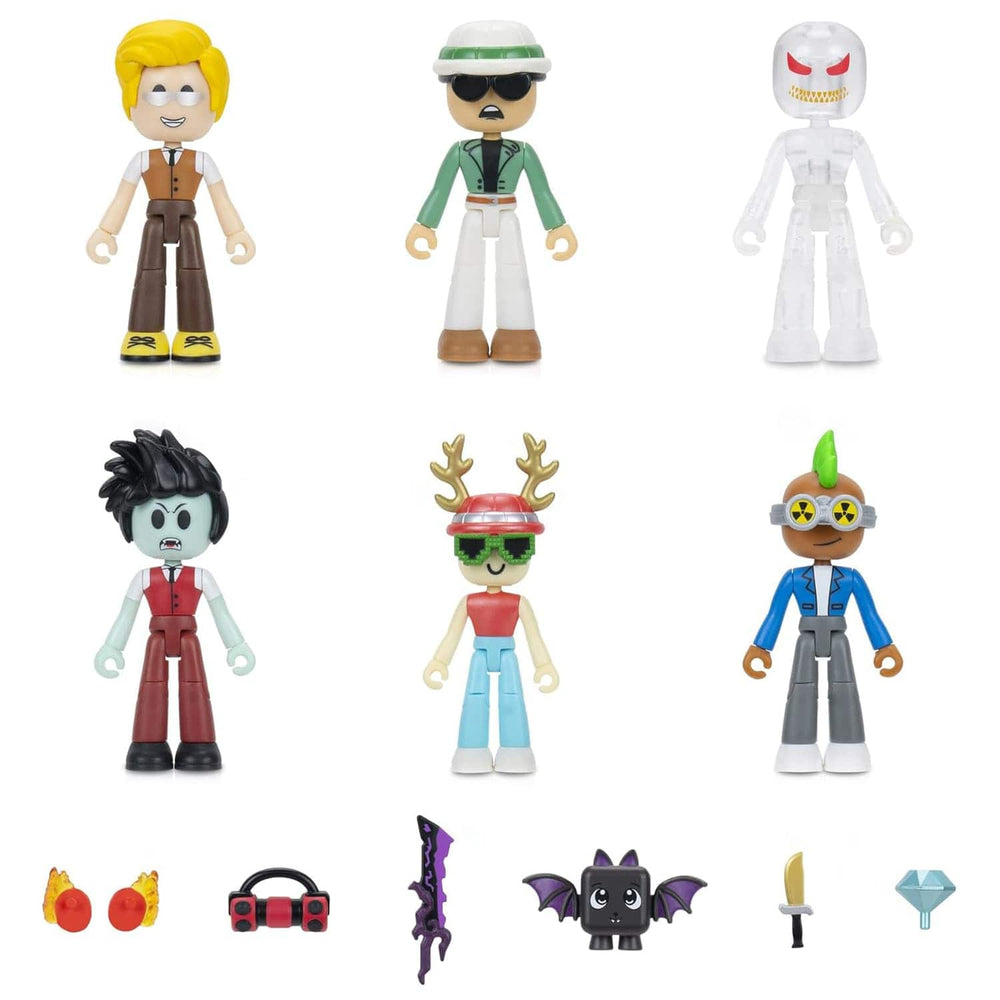 6 action figures with accessories fro Murder Mystery 2 game