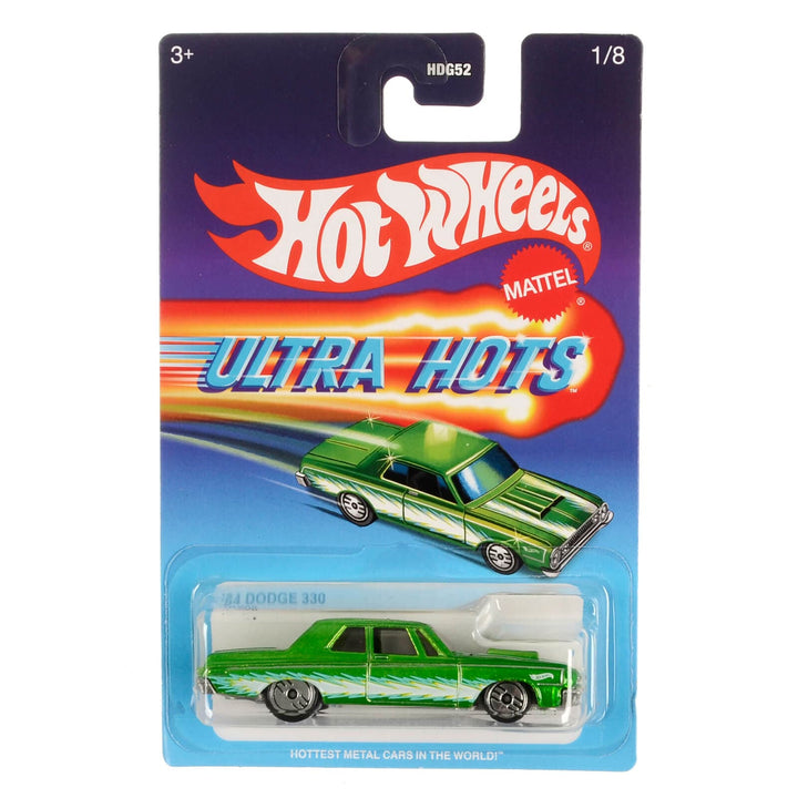 HDG52 1/8 Green Dodge 330 Hot Wheels Ultra Hots die-cast metal car