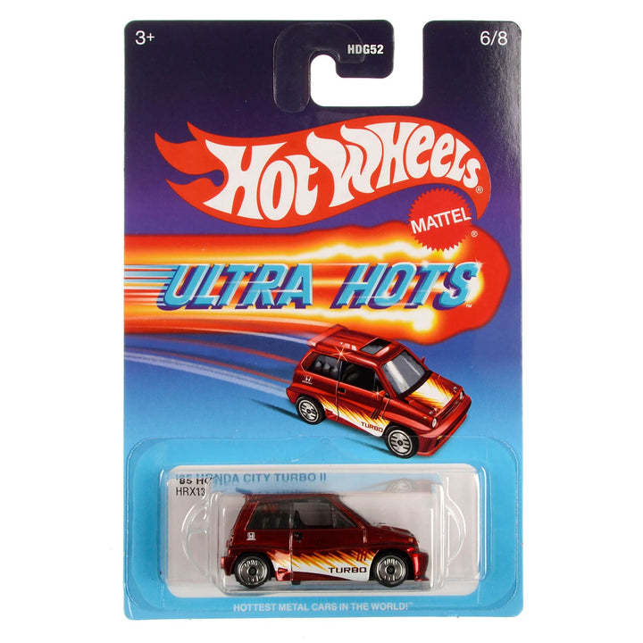 HDG52 168 Red Honda City Turbo Hot Wheels Ultra Hots die-cast metal car