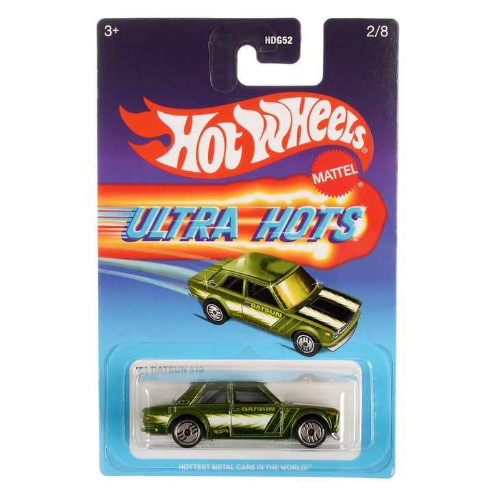 HDG52 2/8 Green Datsun 510 Hot Wheels Ultra Hots die-cast metal car