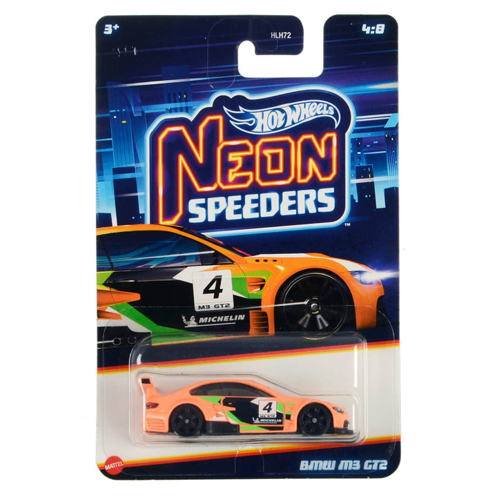 HLH72 4/8 Orange BMW M3 GT2 Neon Speeders Hot Wheels die-cast metal car