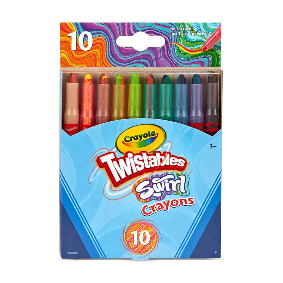 Pack of 10 Twistables Swirl Crayons for kids