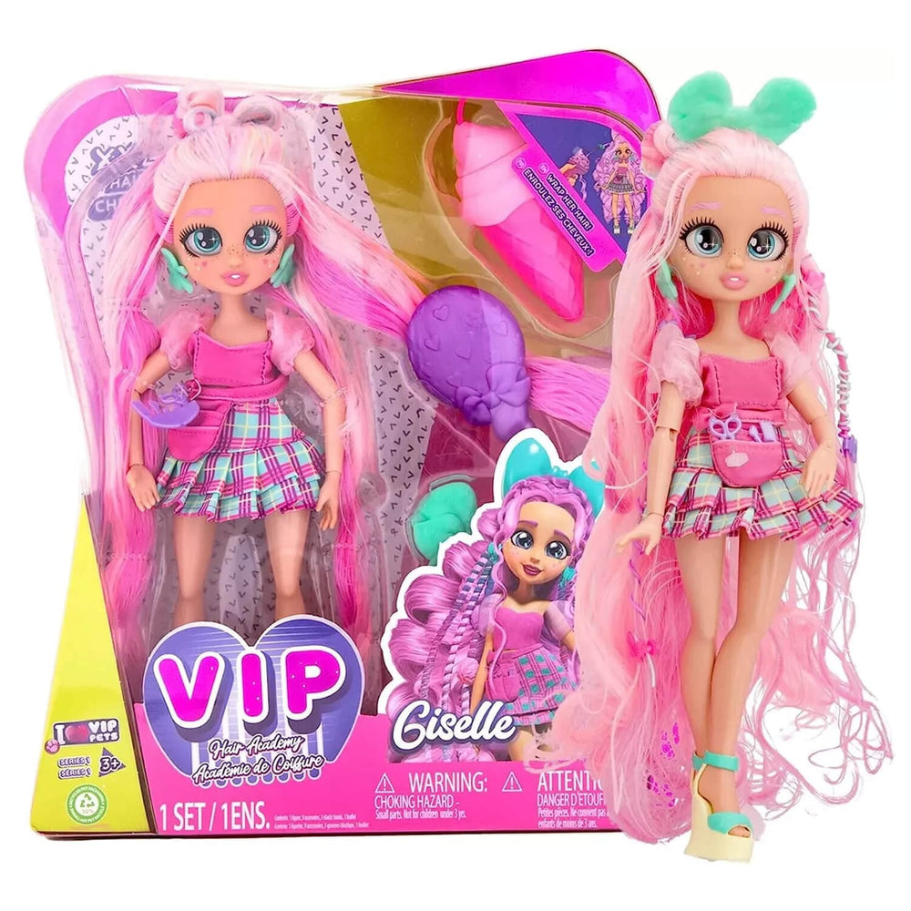VIP Girls doll Giselle fashion doll and hair styling set