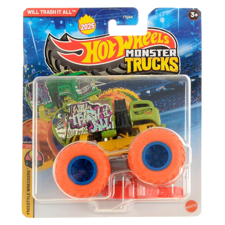 Will Trash It All Hot Wheels Monster Trucks die-cast vehicle