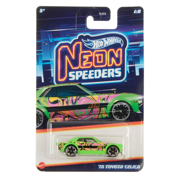 70 Toyaota Celica Hot Wheels Neon Speeders die-cast car