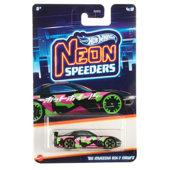 Mazda RX-7 Drift Hot Wheels Neon Speeders die-cast car