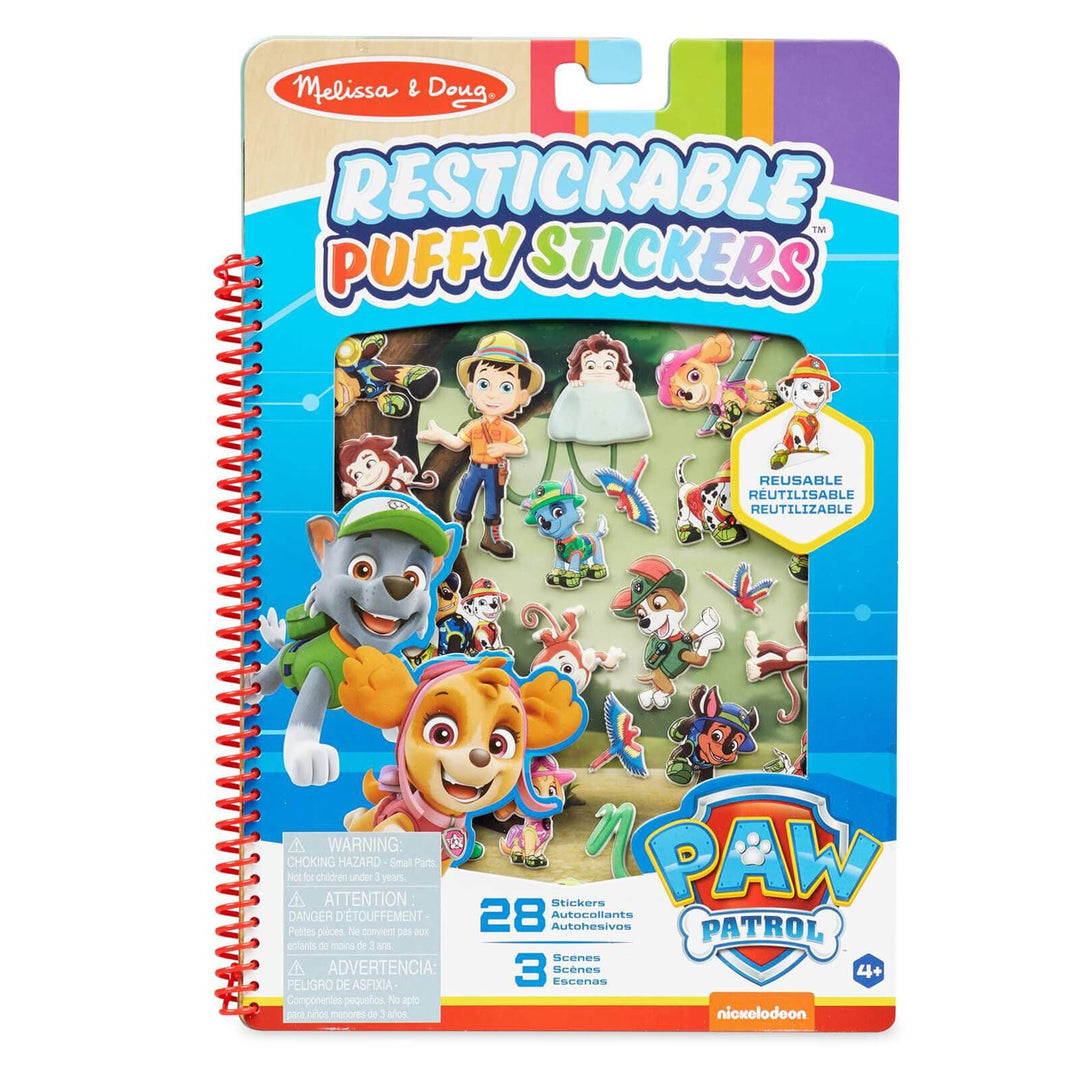Jungle scenes PAW Patrol Restickable Puffy Stickers activity book