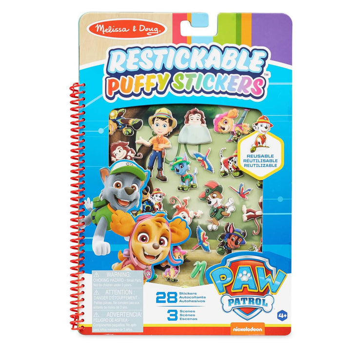 Jungle scenes PAW Patrol Restickable Puffy Stickers activity book