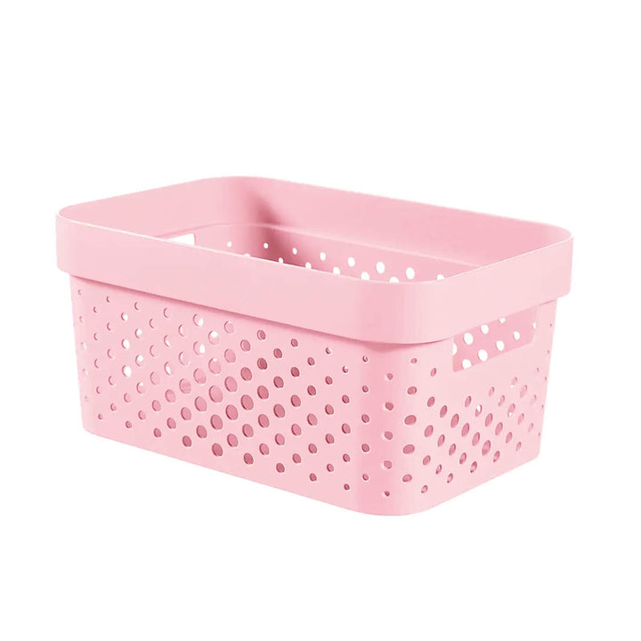 Curver Infinity Dots small storage box in pink plastic