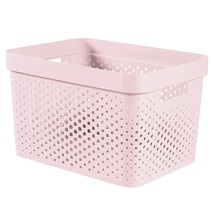 Large Curver Infinity Dots pink plastic storage box