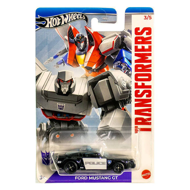 Ford Mustang GT Transformers Hot Wheels die-cast car