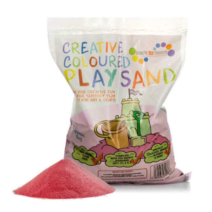 Red Creative Coloured play sand in a 5kg bag