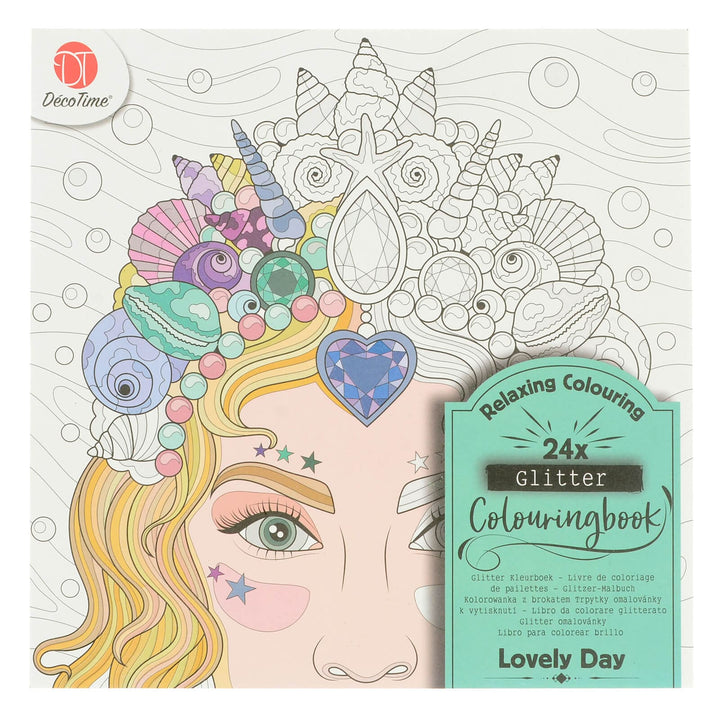 Lovely Day Glitter Colouring Book with 24 pages