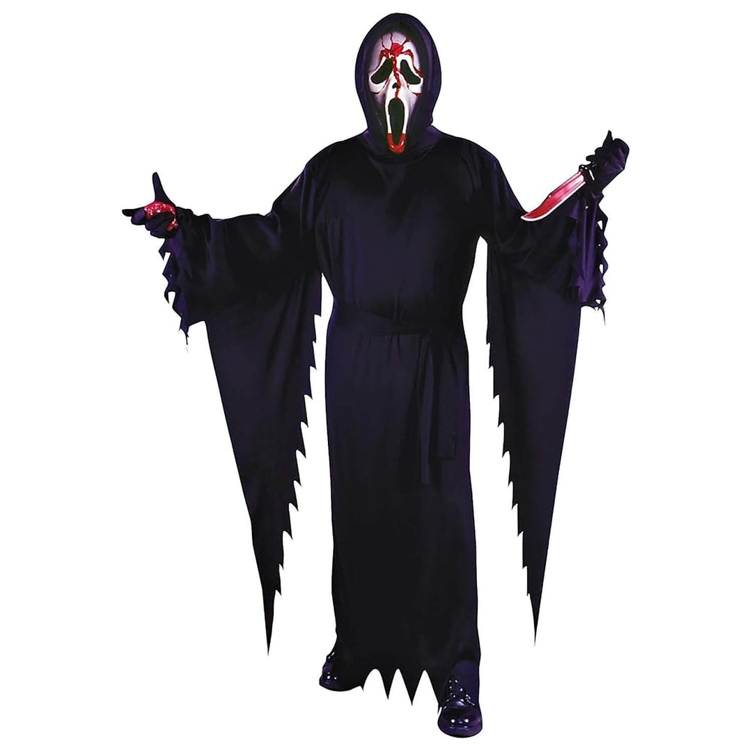 Ghost Face adults Halloween costume with bleeding mask