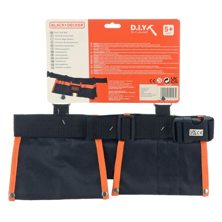 Back of the pack of a kids' tool belt