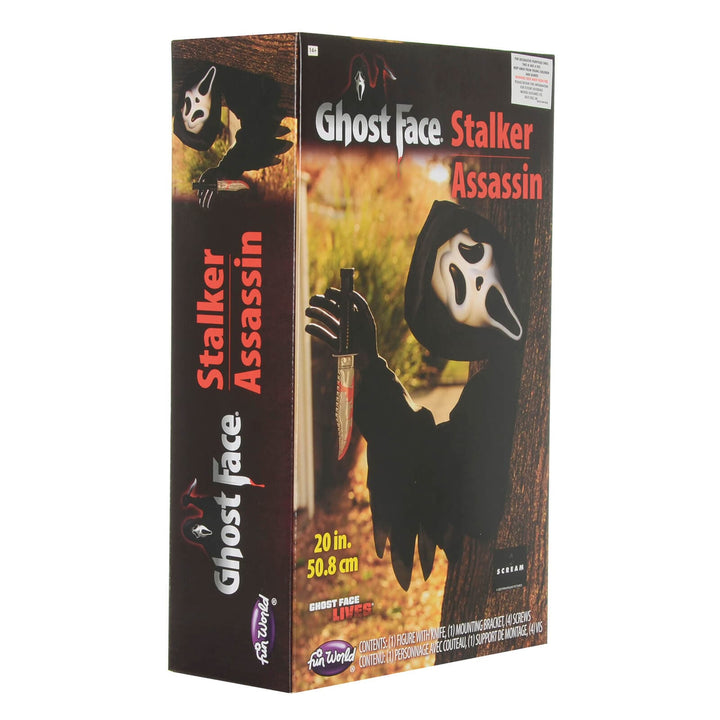 Fun World Ghost Face Stalker Assassin figure prop for garden or home