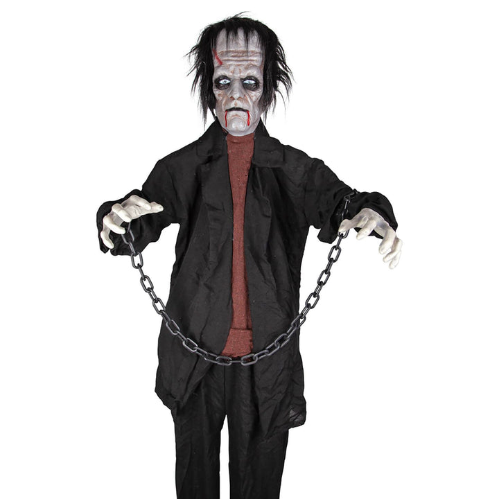 Animated 6 foot tall Frankenstein's monster figure for halloween parties