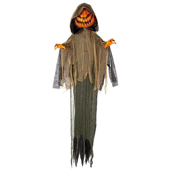 Scary hanging pumpkin man figure Halloween decoration