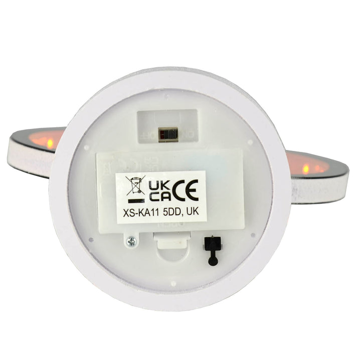 Base of a pumpkin infinity mirror lamp with battery compartment