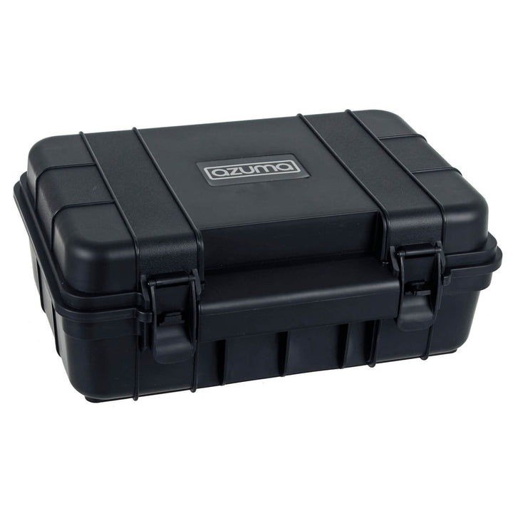 Black weatherproof electrical box with Azuma branding