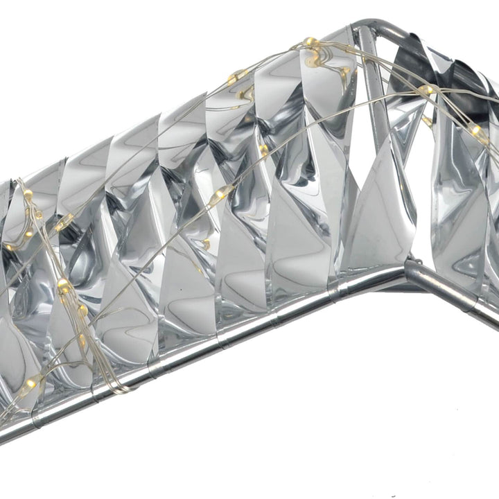 Detail of LED lights on aluminium frame