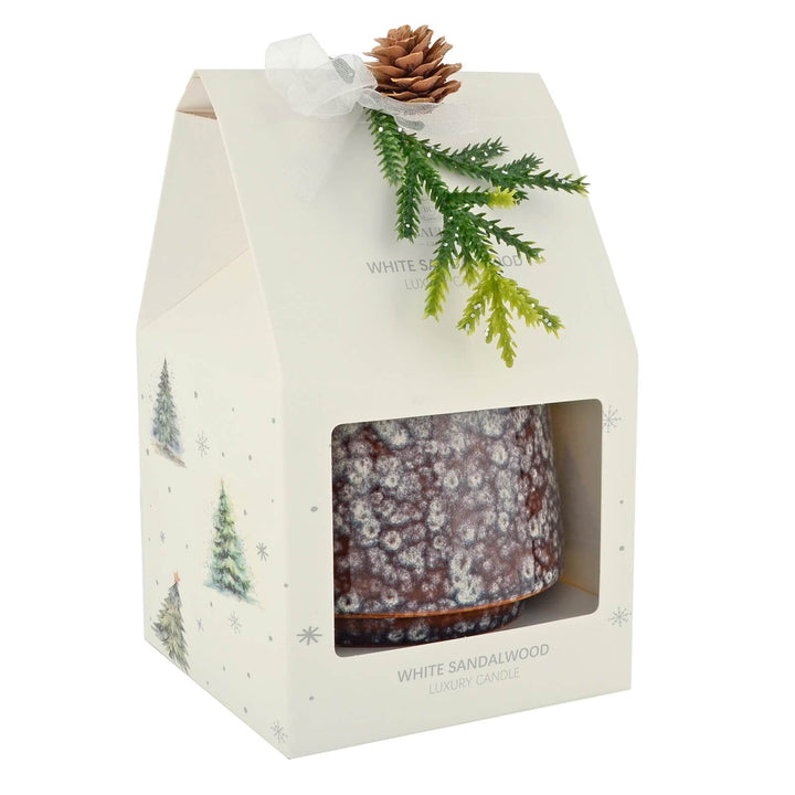 Luxury Christmas Scented Candle 3 Wick Ceramic Holder Gift Pack