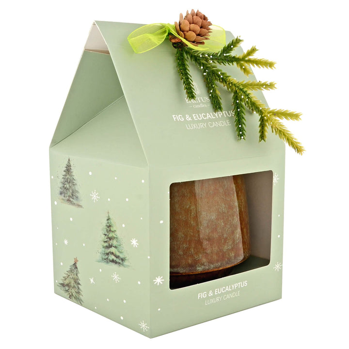 Luxury Christmas Scented Candle 3 Wick Ceramic Holder Gift Pack