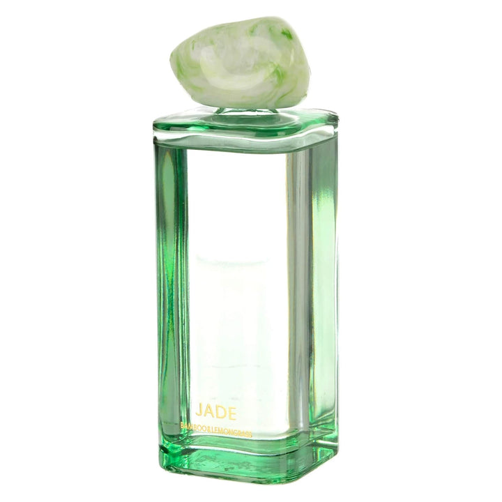 Green glass bottle with marble effect stopper