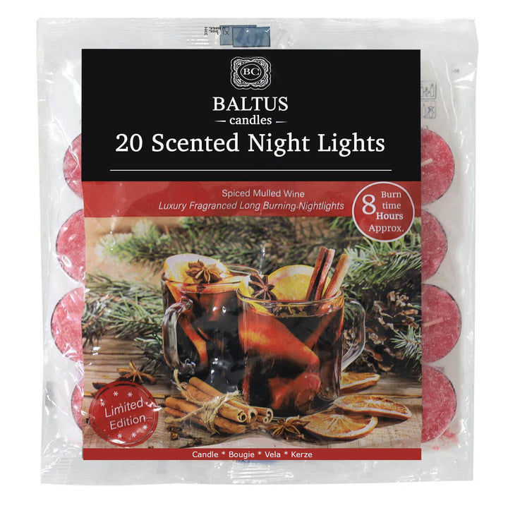 Baltus 20 Pack of Scented Tealight Night Lights Candles 8hr Burn