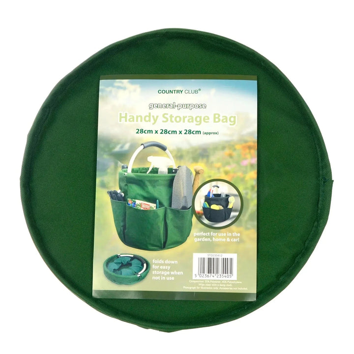 Handy Folding Storage Bag in green for home and garden