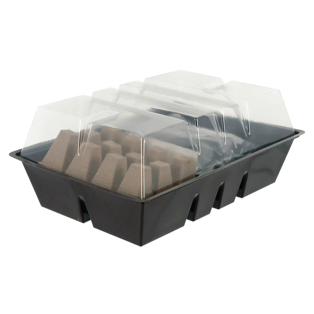 Propagator with lid part of a Grow Your Own Butterfly Garden Starter Kit