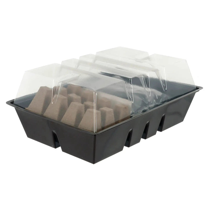 Propagator with lid part of a Grow Your Own Butterfly Garden Starter Kit