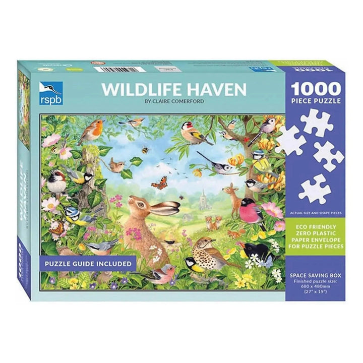Wildlife Heaven birds and hare scene 1000 piece Otter House jigsaw puzzle in the box