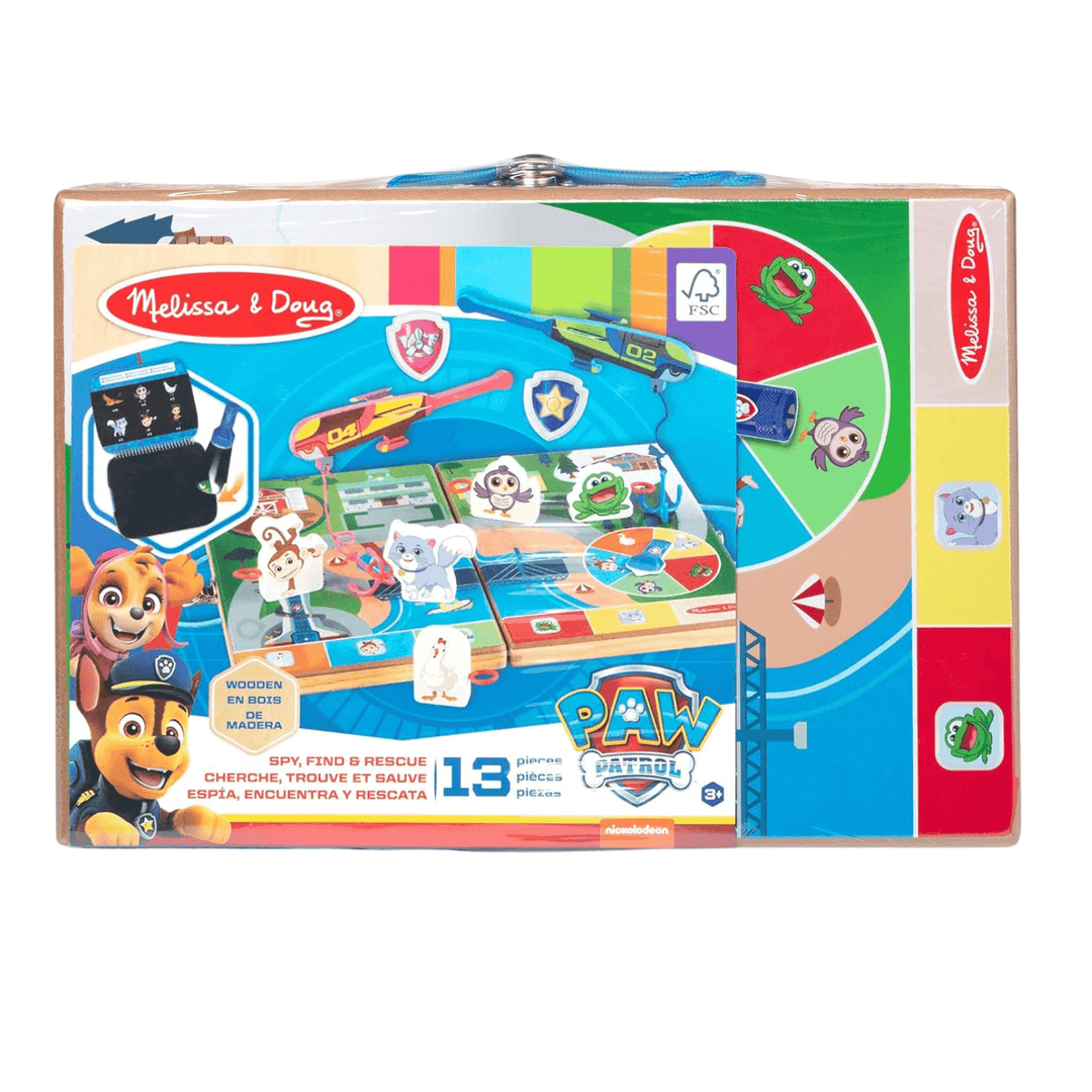 melissa & doug paw patrol spy find and rescue activity board game with 13 pieces total