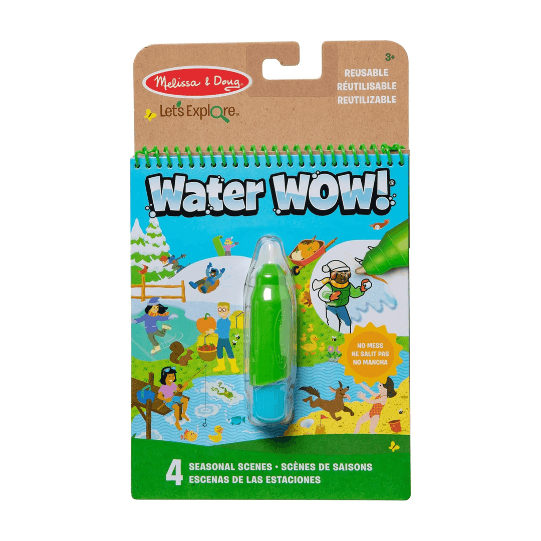 water wow! activity book with green and blue chunky water refill pen on the front